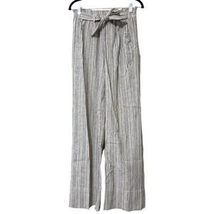 Juniors' SO size small wide-leg linen pants pull on front back pockets flaw nwt